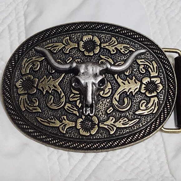 Sz 12/14 Western Brown Faux Leather Belt - Picture 4 of 9